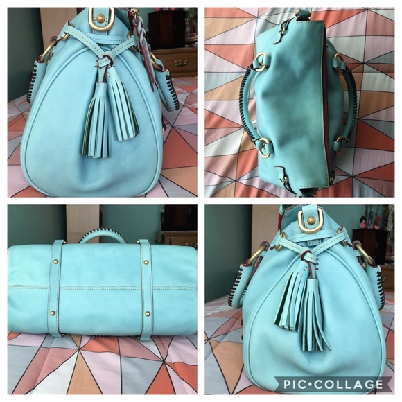 🔴Not for sale🔴 Dooney Florentine satchel in Aqua - Picture 3 of 8